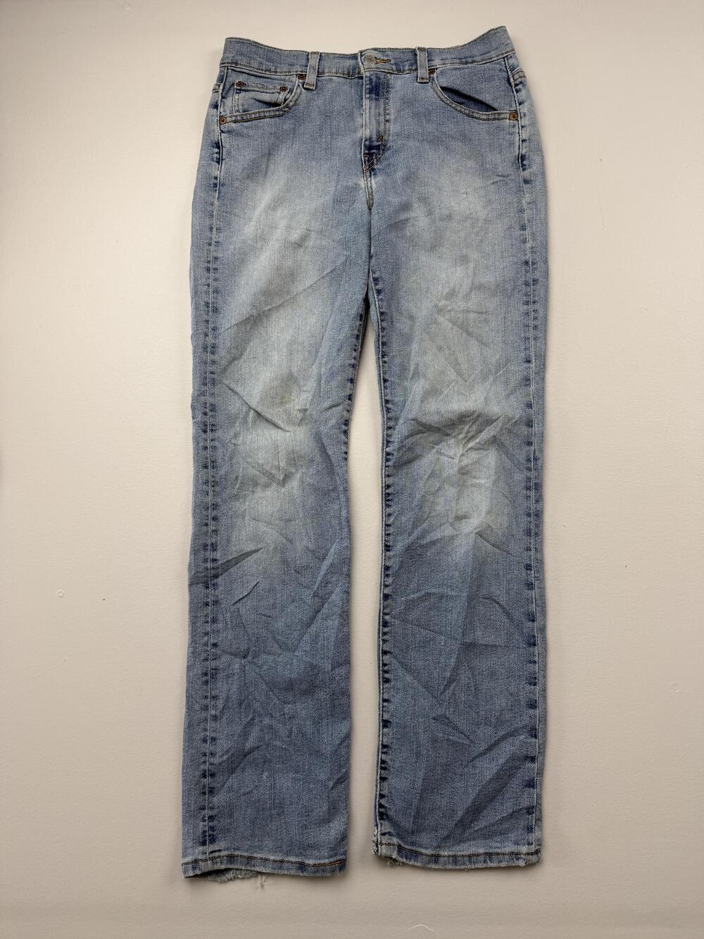 Levi's 505 Jeans Womens 6 Blue Low Rise Straight Stretch Denim Light Wash
